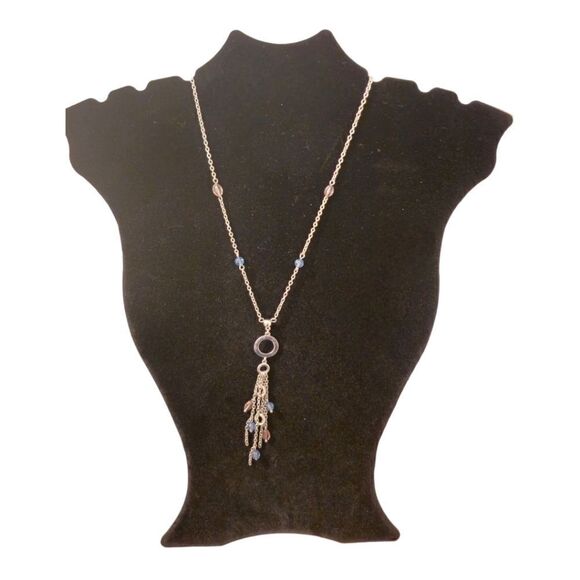 Guess Cluster Bead Circle Drop Necklace - Picture 9 of 10